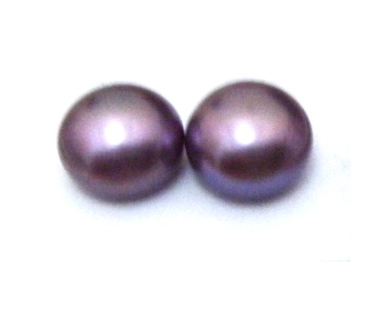 Mauve 6.5-7mm Half Drilled Button Pairs
